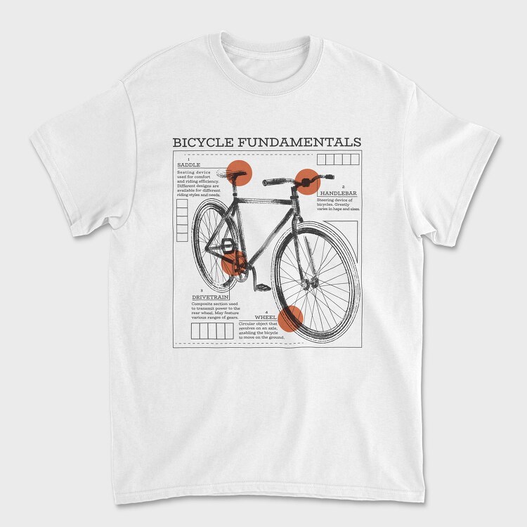 Bike Fundamentals, Tricou Barbati (Unisex)