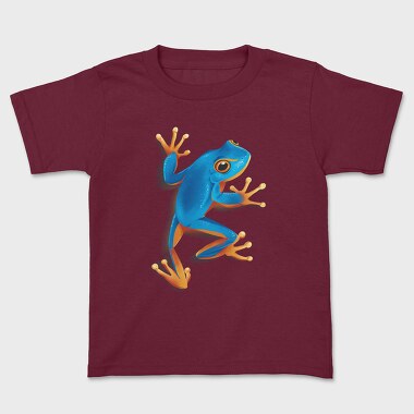 Tricou Copii, Blue Frog Realistic