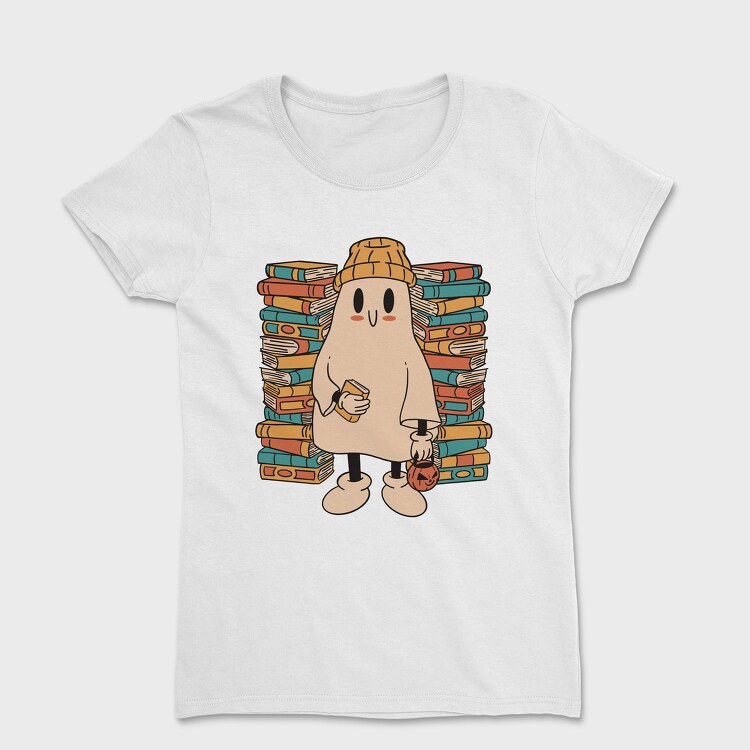 Tricou Femei, Books Cute Ghost