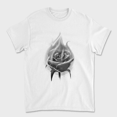 Burning Rose, Tricou Barbati (Unisex)