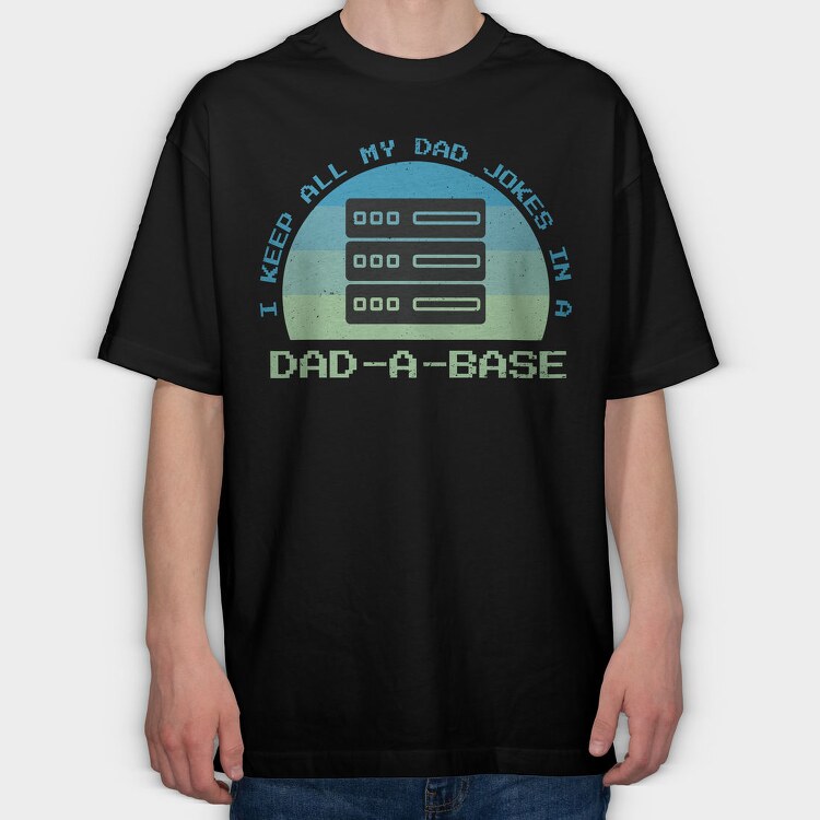 Dad Jokes Technology Sunset, Tricou Oversize Barbati (Unisex)