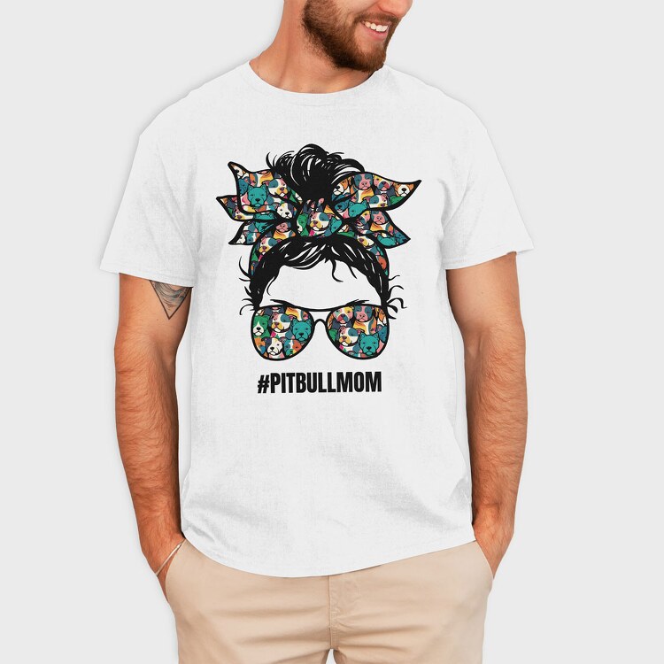 Pitbull Mom, Tricou Barbati (Unisex)