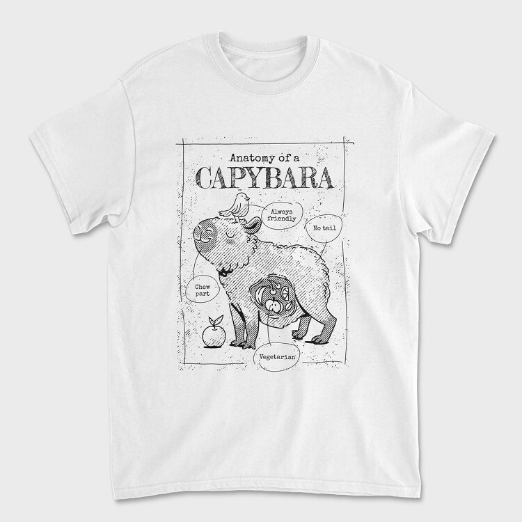 Capybara Anatomy, Tricou Barbati (Unisex)