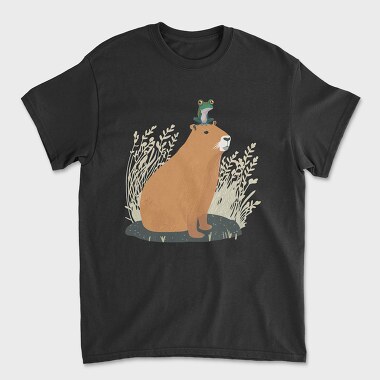 Tricou Barbati (Unisex), Capybara and Frog