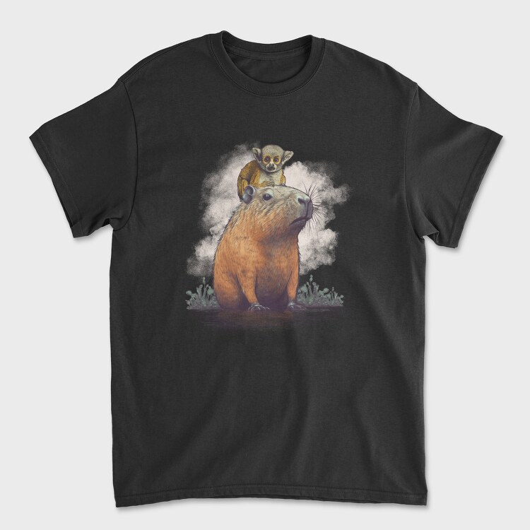 Tricou Barbati (Unisex), Capybara Monkey