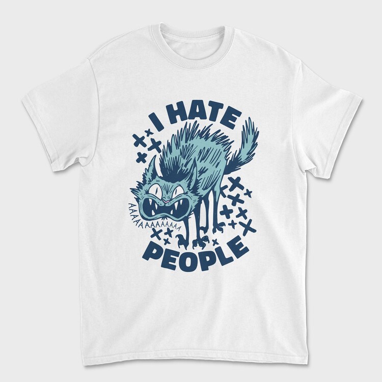 Tricou Barbati (Unisex), Cat I Hate People