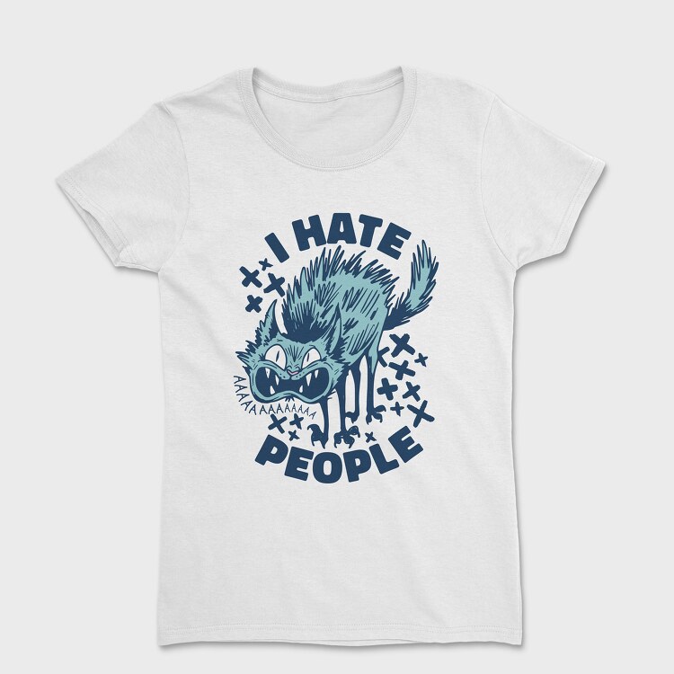 Tricou Femei, Cat I Hate People