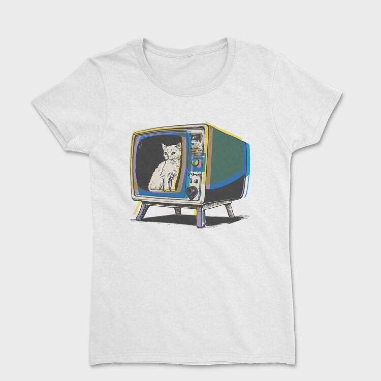 Tricou Femei, Cat Inside Tv