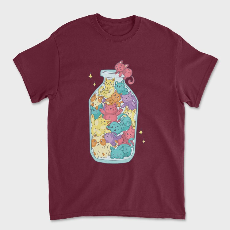 Cats Bottle, Tricou Barbati (Unisex)