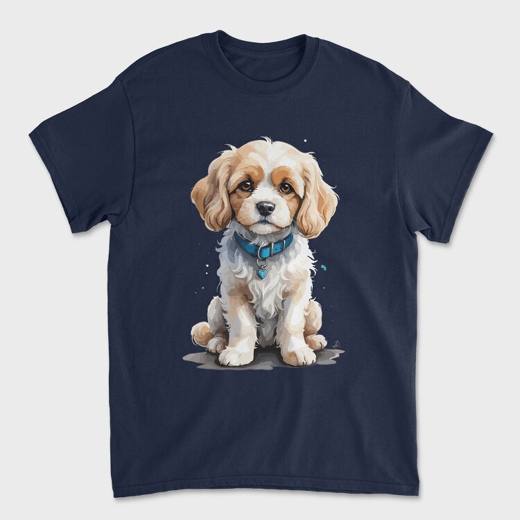 Tricou Barbati (Unisex), Cavachon Dog Watercolor