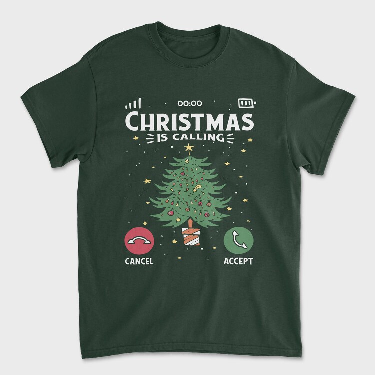 Tricou Barbati (Unisex), Christmas Call