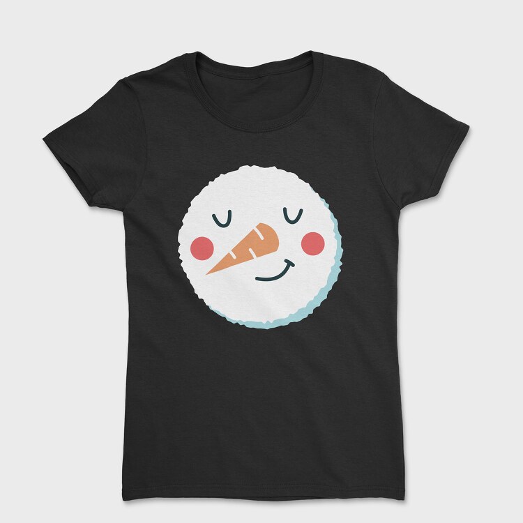 Tricou Femei, Christmas Snowman Faces 10