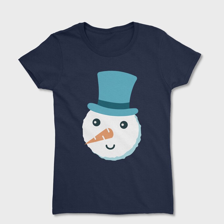 Tricou Femei, Christmas Snowman Faces 5