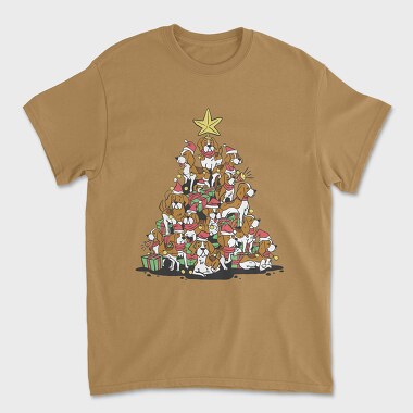 Christmas Tree Beagle, Tricou Barbati (Unisex)