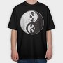 Yin And Yang Sloth, Tricou Oversize Barbati (Unisex)