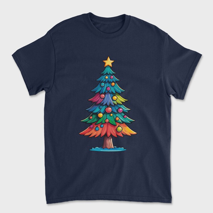 Tricou Barbati (Unisex), Christmas Tree Color