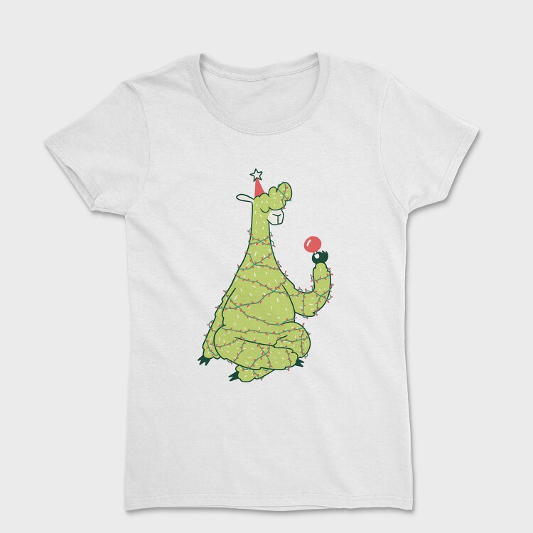 Tricou Femei, Christmas Tree Llama