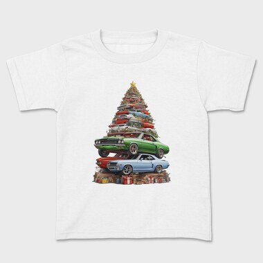 Christmas Tree Muscle Madness Cars, Tricou Copii