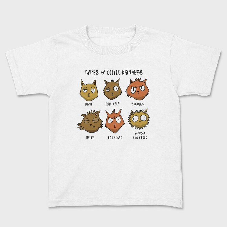 Tricou Copii, Coffee Cats