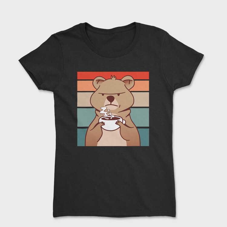 Tricou Femei, Coffee Grumpy Quokka