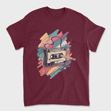 Colorful Cassette Pencil Retro, Tricou Barbati (Unisex)