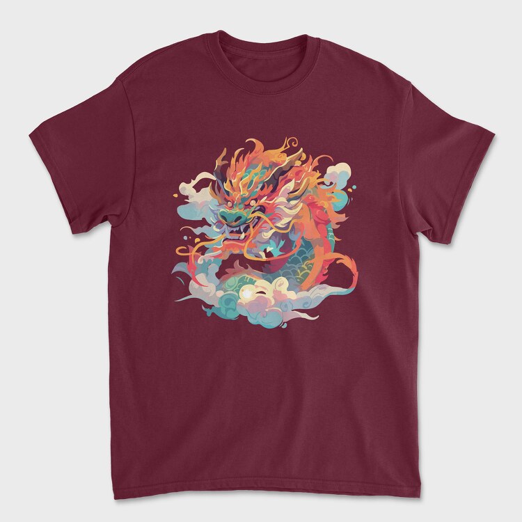 Colorful Dragon Chinese, Tricou Barbati (Unisex)