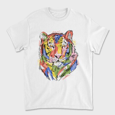 Colorful Tiger, Tricou Barbati (Unisex)