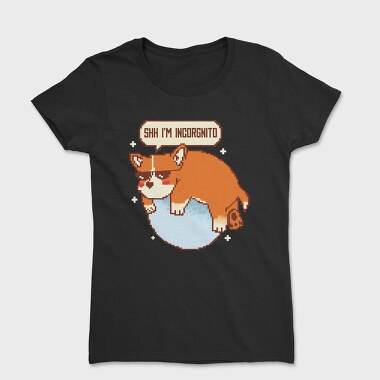 Corgi Dog Pixel, Tricou Femei