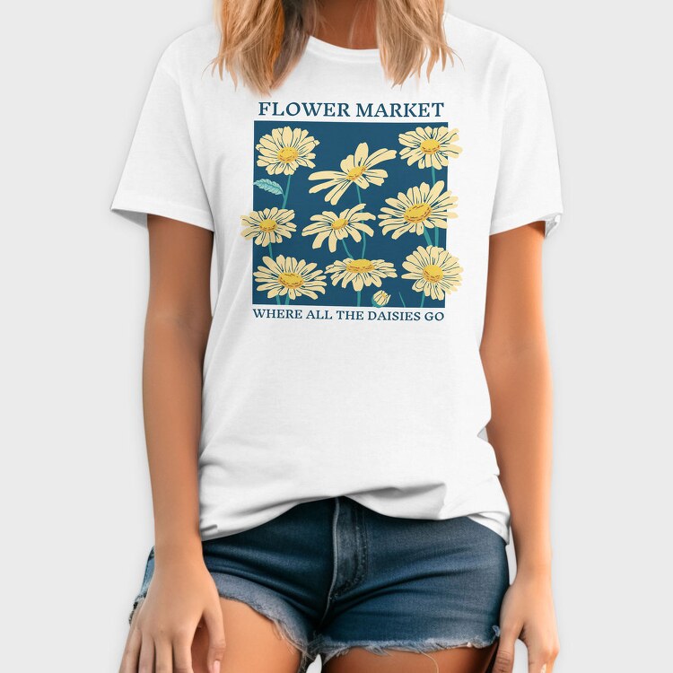 Flower Market Daisies, Tricou Barbati (Unisex)