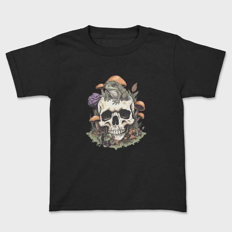 Cottagecore Frog Skull, Tricou Copii