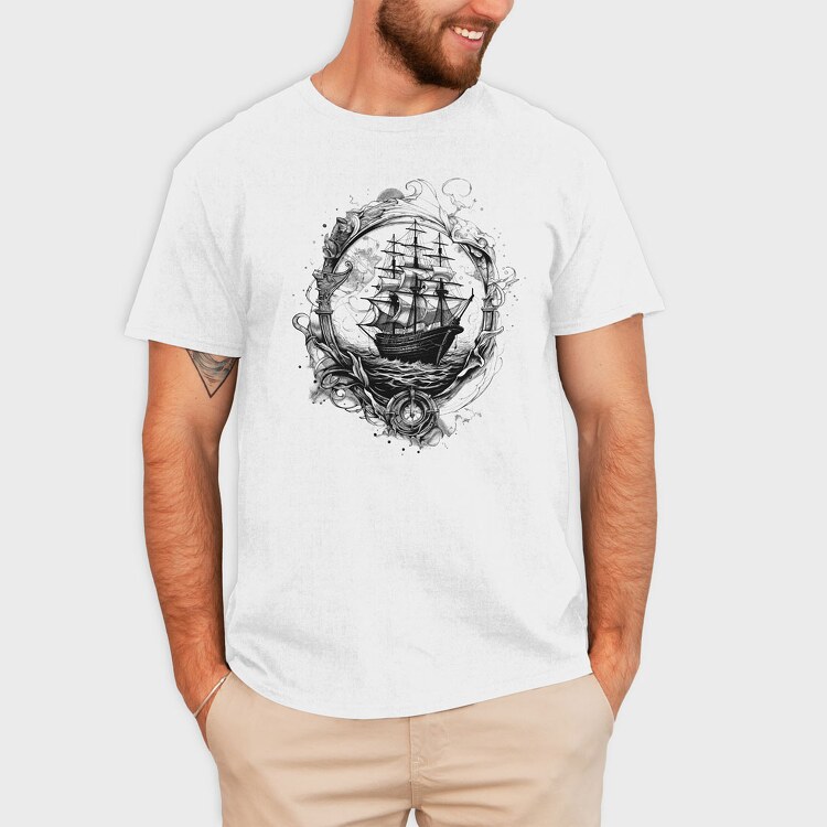 Old Sailing Ship, Tricou Barbati (Unisex)