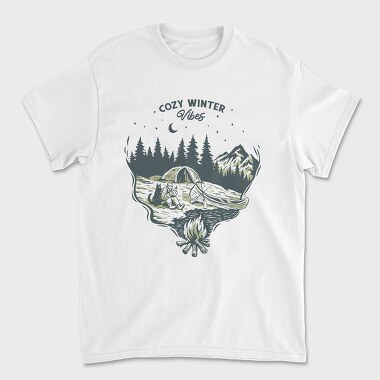 Cozy Winter Vibes Camping, Tricou Barbati (Unisex)