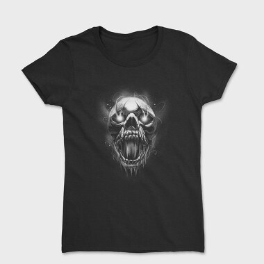 Creepy Skull Light Monochrome, Tricou Femei