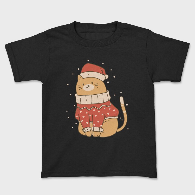 Tricou Copii, Cute Cat Christmas