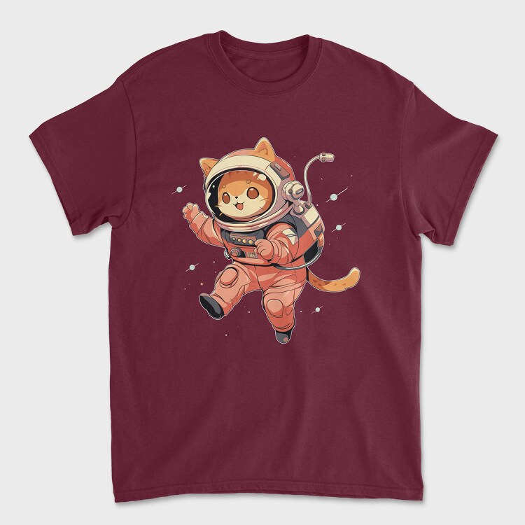 Tricou Barbati (Unisex), Cute Cat in Space