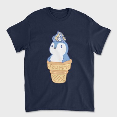 Tricou Barbati (Unisex), Cute Penguin Ice Cream