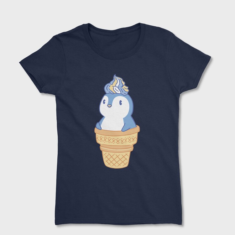 Cute Penguin Ice Cream, Tricou Femei