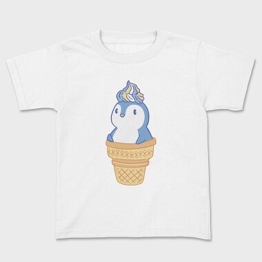 Tricou Copii, Cute Penguin Ice Cream