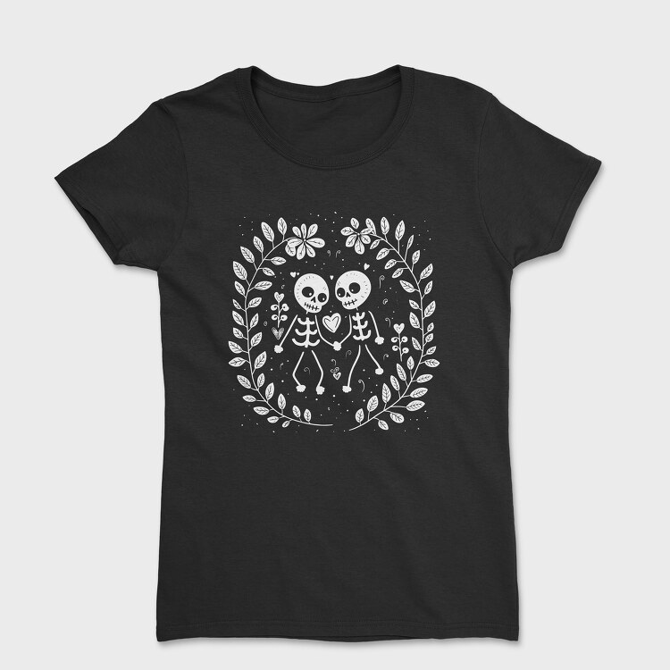 Cute Skeletons in Love, Tricou Femei