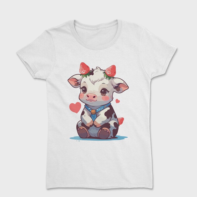 Cute Strawberry Cow, Tricou Femei