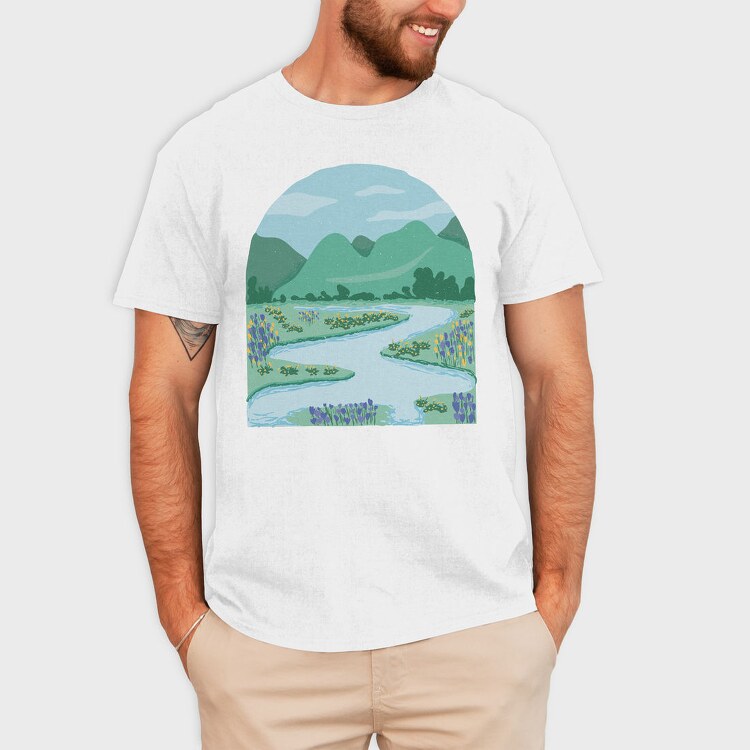 Flower Meadow, Tricou Barbati (Unisex)