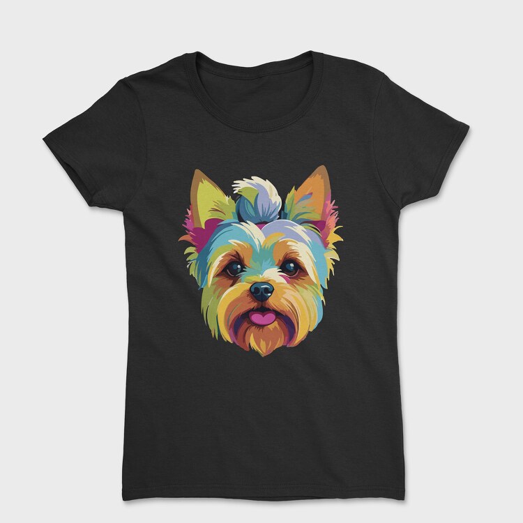 Tricou Femei, Dog Colorful