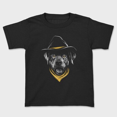 Dog Cowboy Realistic Color, Tricou Copii