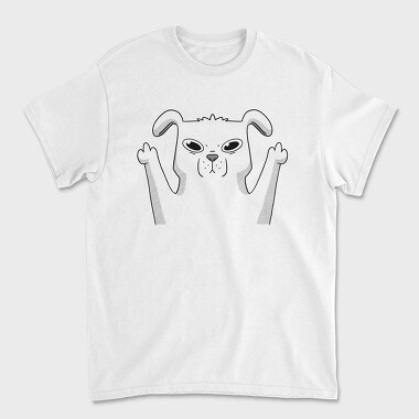 Dog Middle Finger 2, Tricou Barbati (Unisex)