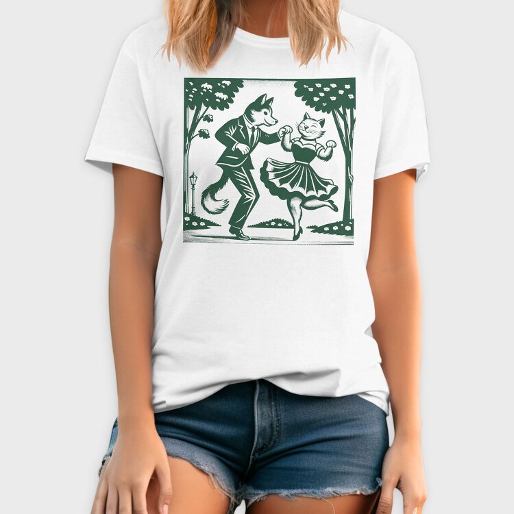 Dancing Foxes Tote, Tricou Barbati (Unisex)