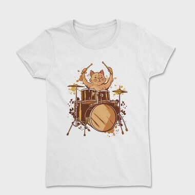 Tricou Femei, Drummer Cat