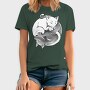 Yin Yang Cats Monochrome, Tricou Barbati (Unisex)