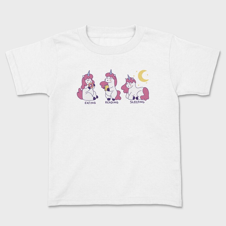 Eating Reading Sleeping Unicorn, Tricou Copii