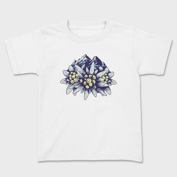 Tricou Copii, Edelweiss Flower Mountains