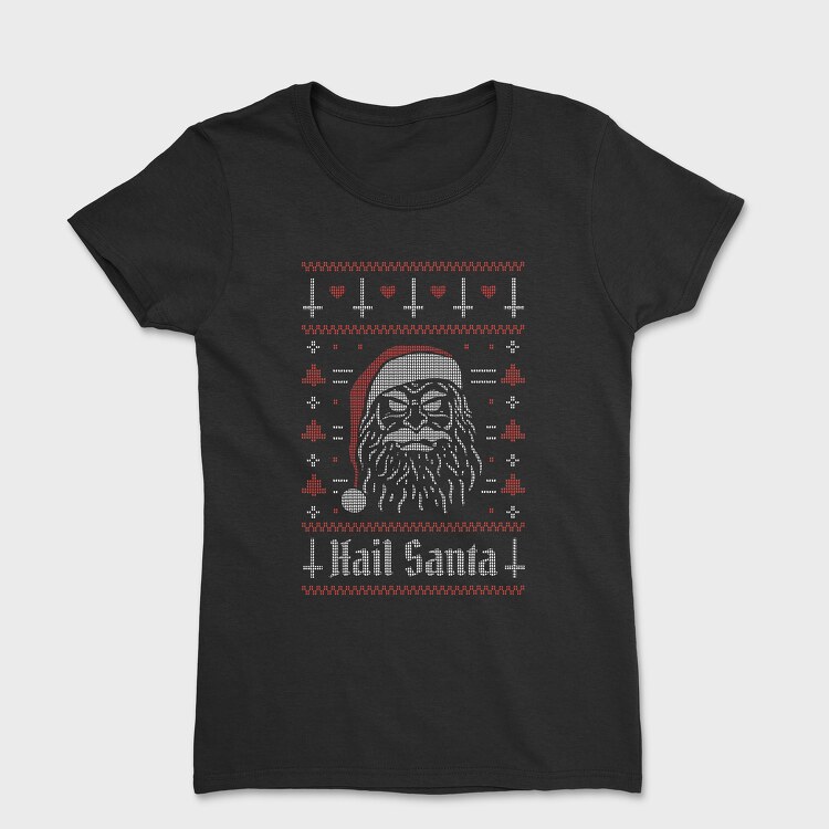 Tricou Femei, Evil Santa Ugly Sweater